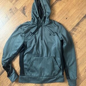 Spyder Quarter Zip Gray Hoodie, Boys XL